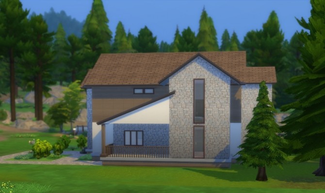 Sims 4 Chalet Grey Mountain by Greendylow at Mod The Sims