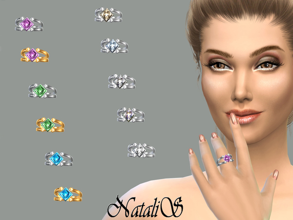 Sims 4 Gentle crystal ring recolors by NataliS at TSR