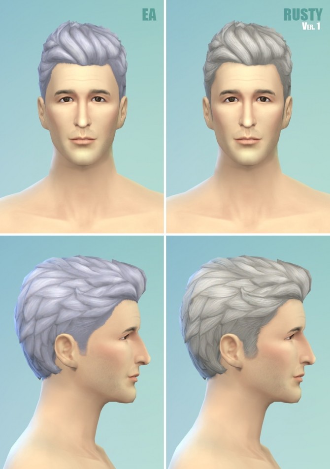 Sims 4 EF02 Wavy Loose hair edit at Rusty Nail