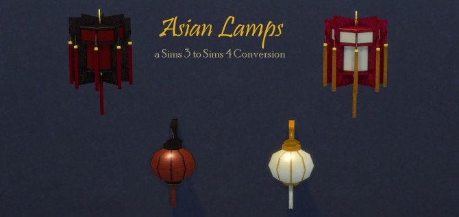 Sims 4 Asian Deco Set at Leander Belgraves