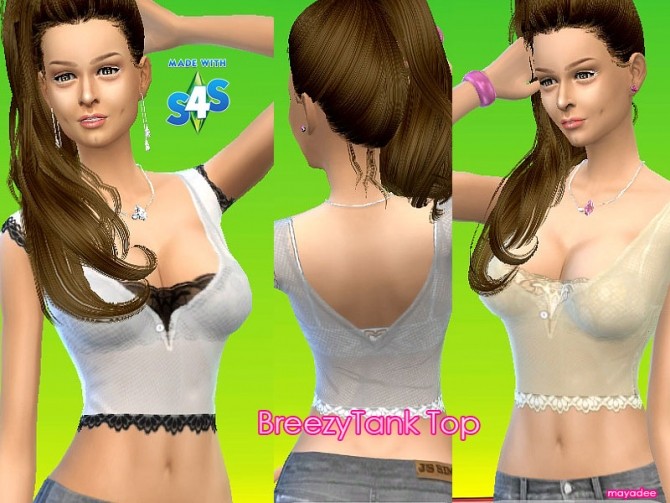 Sims 4 Breezy Tank Top by mayasims at Mod The Sims