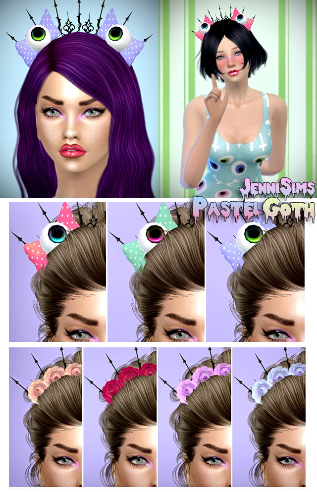 Sims 4 Pastel Goth Accessory Headband at Jenni Sims