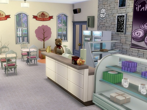 Sims 4 Rosaline Bakery by yvonnee at TSR