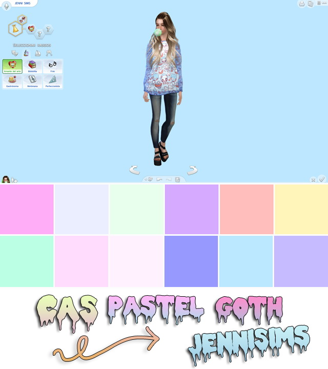 Sims 4 Pastel Goth CAS Screens at Jenni Sims
