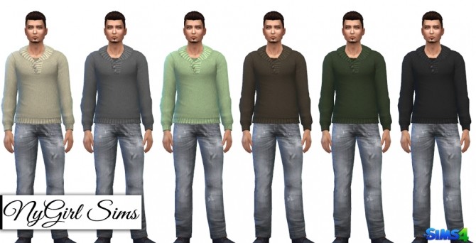 Sims 4 Plain Knitted Fishermans Sweater at NyGirl Sims