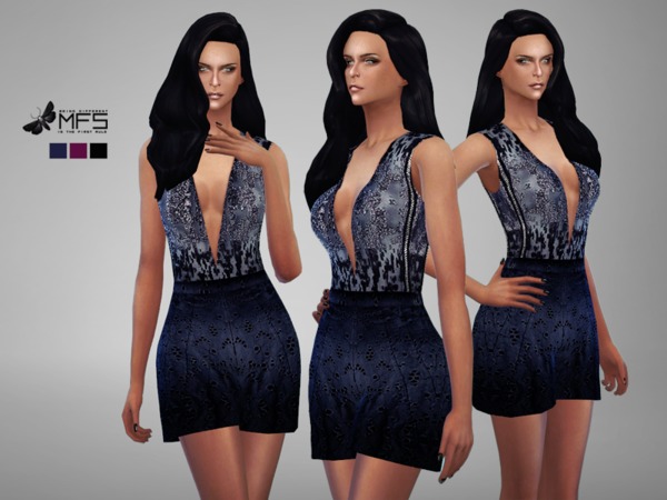 Sims 4 MFS Beatrice Romper by MissFortune at TSR