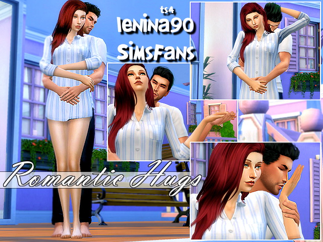 Sims 4 Romantic Hugs poses by lenina 90 at Sims Fans