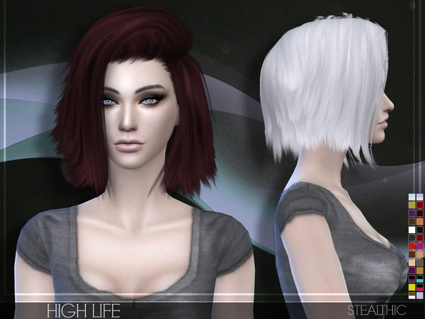 Sims 4 High Life Female Hair by Stealthic at TSR