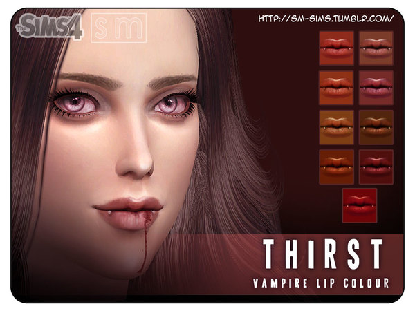 Sims 4 Thirst Vampire Lip Colour by Screaming Mustard at TSR
