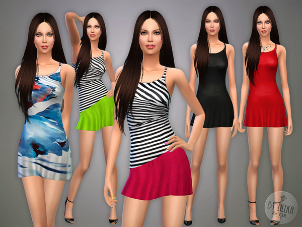 Sims 4 Leisure Dress P02 by Lillka at TSR