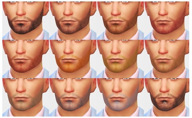 Sims 4 Stubble style hair for males at LumiaLover Sims