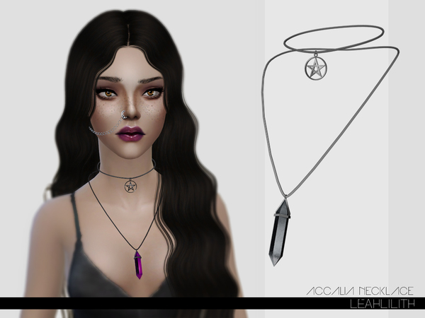 Sims 4 Accalia Necklace by Leah Lillith at TSR