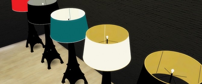 Sims 4 Eiffel Tower floor lamp at Meinkatz Creations