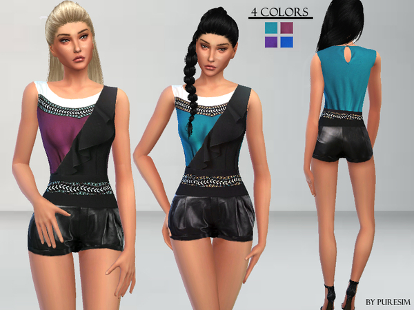 Sims 4 Classy Romper by Puresim at TSR