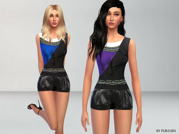 Sims 4 Classy Romper by Puresim at TSR