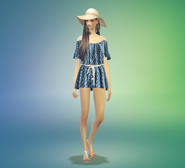 Sims 4 Off shoulder ethnic blouse 4 version at Marigold