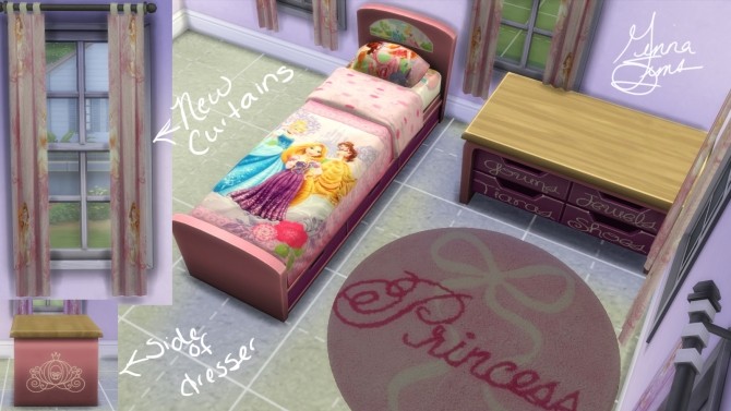 Sims 4 Disney Princess Bedroom Set by ginnawilson at Mod The Sims