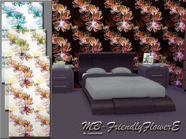 Sims 4 MB Friendly Flower E wallpaper by matomibotaki at TSR