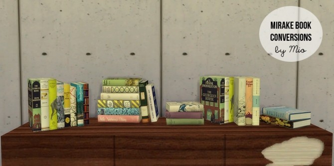 Sims 4 Mirake book conversions at MIO