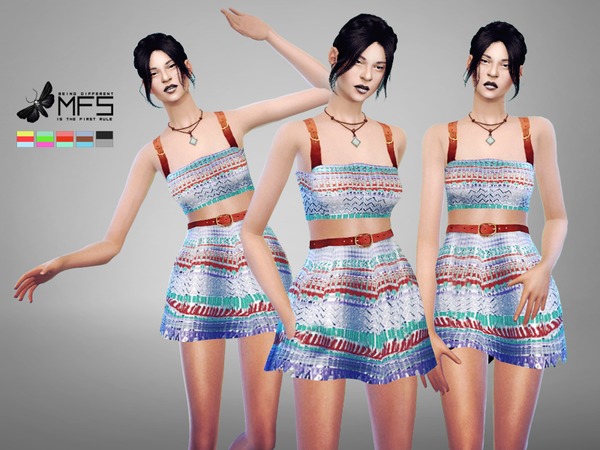 Sims 4 MFS Juliet Dress by MissFortune at TSR