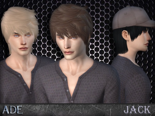 Sims 4 Ade Jack hair by Ade Darma at TSR