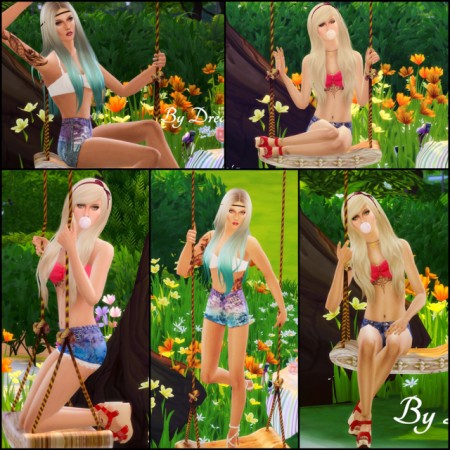 Summer Swing pose by Dreacia at My Fabulous Sims