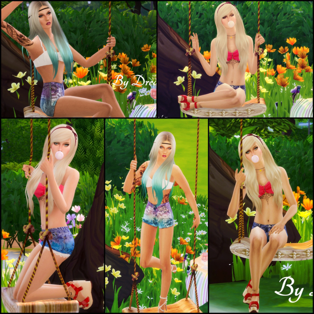 Sims 4 Summer Swing pose by Dreacia at My Fabulous Sims