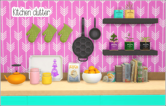 Sims 4 Kitchen clutter at Lina Cherie