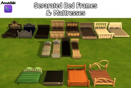 8 EA Single Beds with no mattress at Sims 4 Studio » Sims 4 Updates