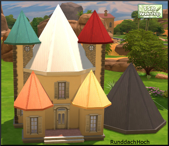 Sims 4 Pitched roof (deco) by Christine1000 at Sims Marktplatz