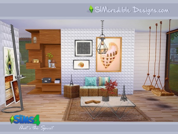Sims 4 Thats the Spirit livingroom by SIMcredible! at TSR