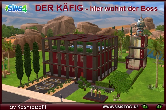 Sims 4 The cage house by Kosmopolit at Blacky’s Sims Zoo