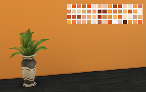 Sims 4 Shades of Orange Walls (60 plain walls) at Veranka