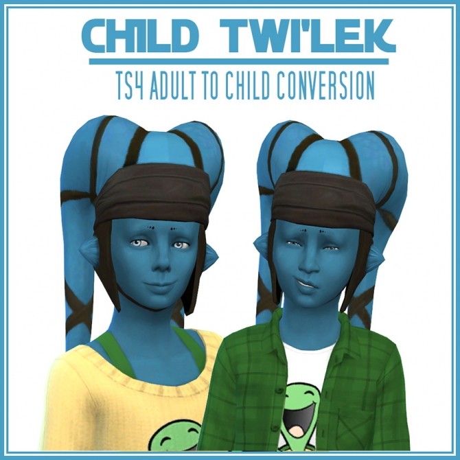 Sims 4 Child Twi’lek hat conversion at Jorgha Haq