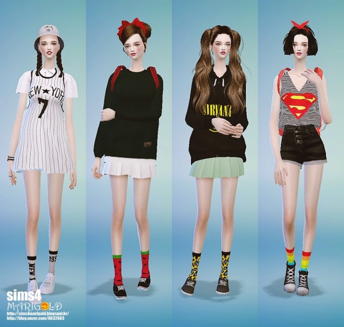 Calf socks 4 at Marigold » Sims 4 Updates