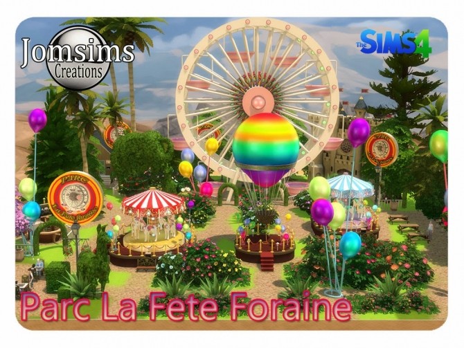 Sims 4 La Fete Foraine Decorative Park at Jomsims Creations