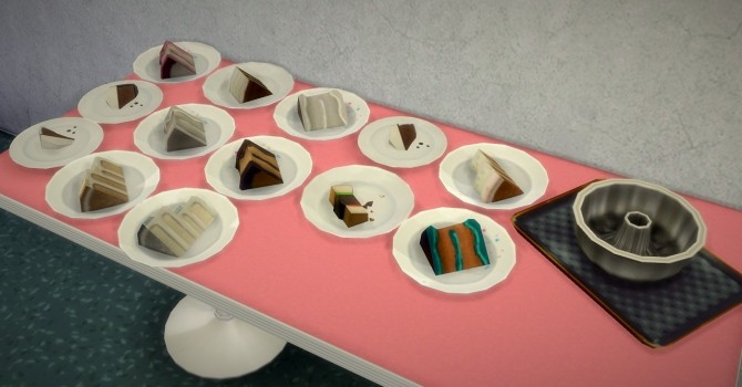 Sims 4 Pasteries and cakes buyable deco at Budgie2budgie