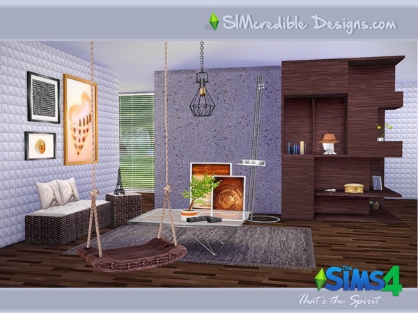 Sims 4 Thats the Spirit livingroom by SIMcredible! at TSR