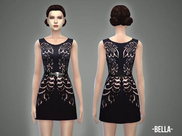 Sims 4 Bella dress by April at TSR