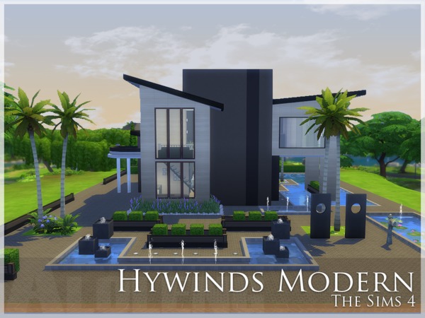 Sims 4 Hywinds Modern house by aloleng at TSR
