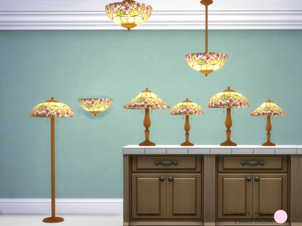 Sims 4 Tiffanys Lamp Set by DOT at TSR
