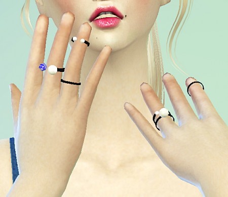 Multi pearl ring at Marigold » Sims 4 Updates