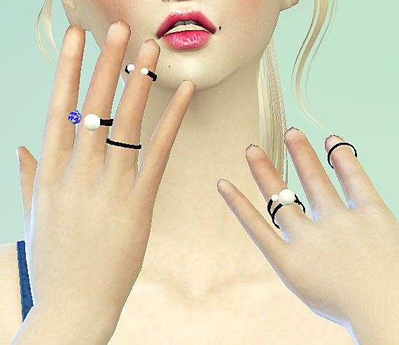 Sims 4 Multi pearl ring at Marigold