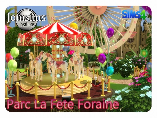 Sims 4 La Fete Foraine Decorative Park at Jomsims Creations