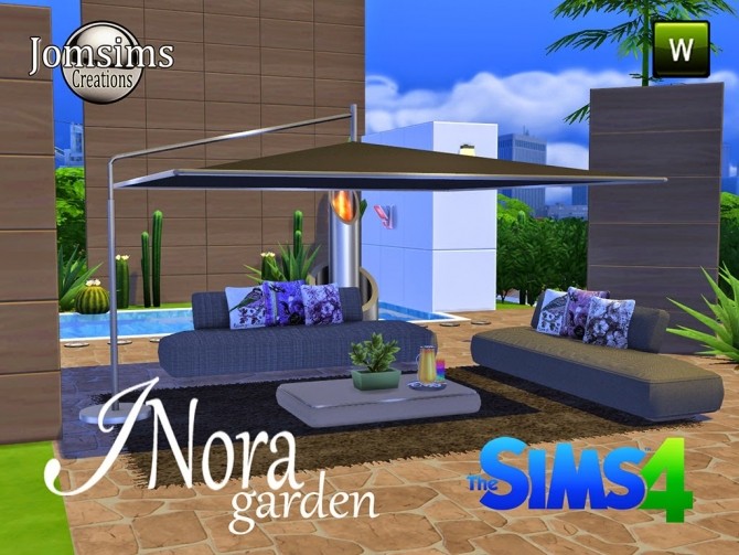 Sims 4 INORA garden set at Jomsims Creations