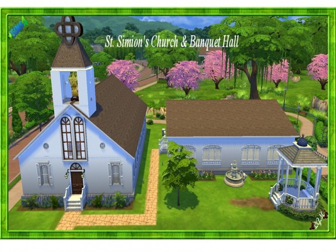 Sims 4 Saint Simions Church & Banquet Hall by TIYARN007 at Mod The Sims