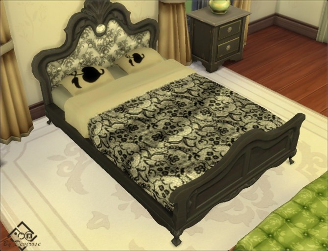Sims 4 Sontuoso bed recolor at Devirose Sims