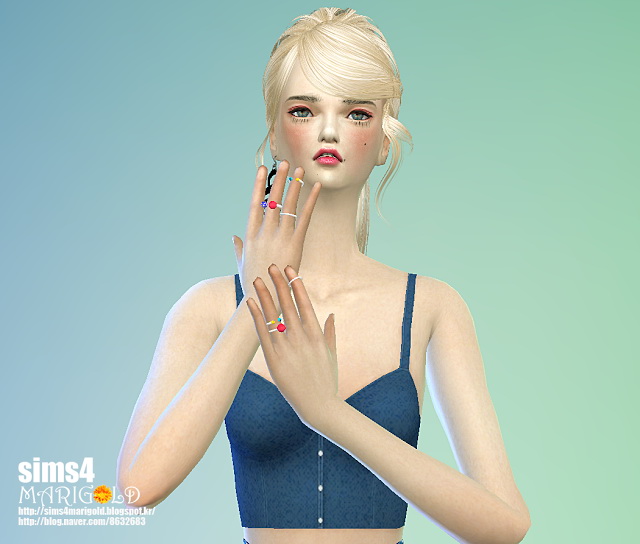 Sims 4 Multi pearl ring at Marigold