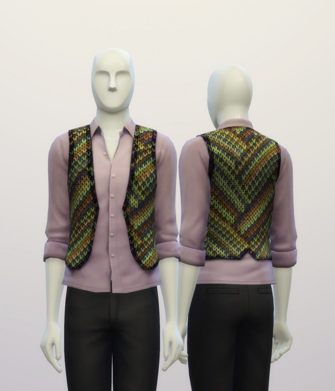 Sims 4 Knitted sweater pattern vest at Rusty Nail