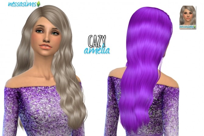 Sims 4 Cazys Amelia hair retexture at Nessa Sims